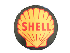 SHELL OIL GASOLINE  VINTAGE LOOK  ROUND METAL SIGN  11 1/2" DIAMETER