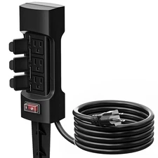 Outdoor Power Stake, Kasonic 6-Outlet 9 ft Extension Cord Power Strip, Double...