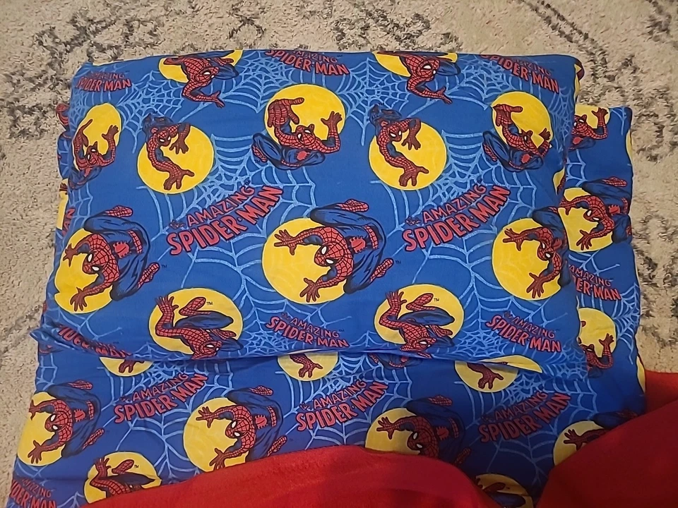 Vintage Amazing Spider-Man Saco de Dormir com Travesseiro Anos 80 Anos 90 Anos 00 Y2k - Imagem 3 de 4