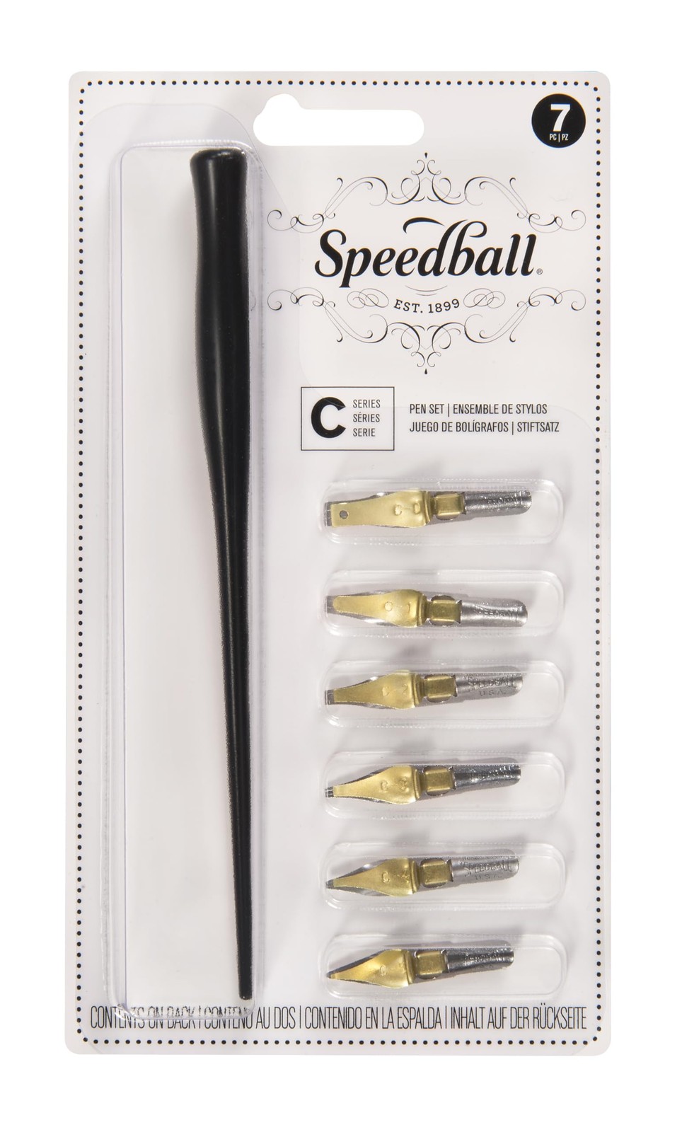 C-Series Lettering Pen Set with 1 Penholder and 6 Assorted C