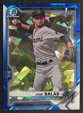 2021 Bowman Sapphire Jose Salas Chrome #BCP-110 1st Prospect Marlins
