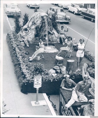 1956 Seattle University District Float Dixie Thompson Vintage Photo 8x10