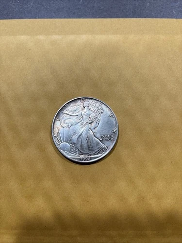 1 Oz .999 Fine Silver 1992 Walking Liberty Eagle One Dollar Coin Bullion