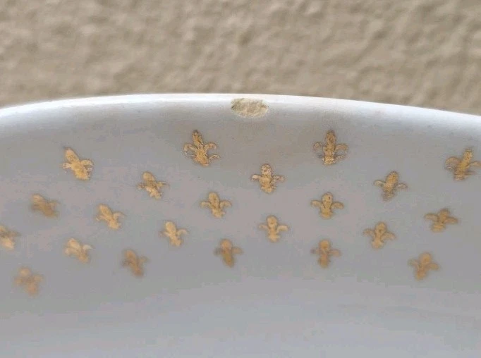 Juego de 10 platos de colección Homer Laughlin Gold Wheat Fleur de Lis Foto 3 de 4