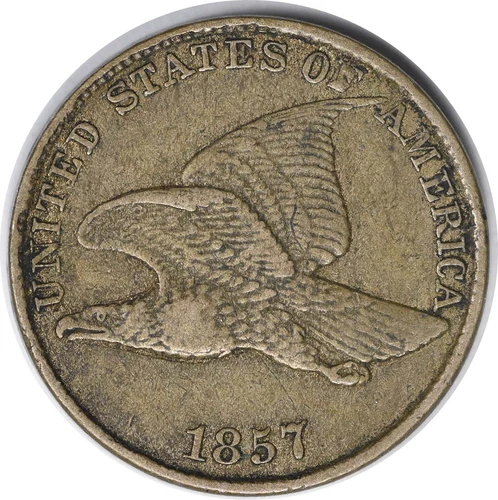 1857 Flying Eagle Cent S-22 Repaired OF EF Uncertified #241