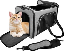 Foldable Soft Cat Carrier, Portable & Airline-Approved, Breathable Mesh