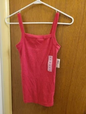 Old Navy Womens Extra Small Xs Pink Ribbed Tank Top Slim Fit New Nwt Layering