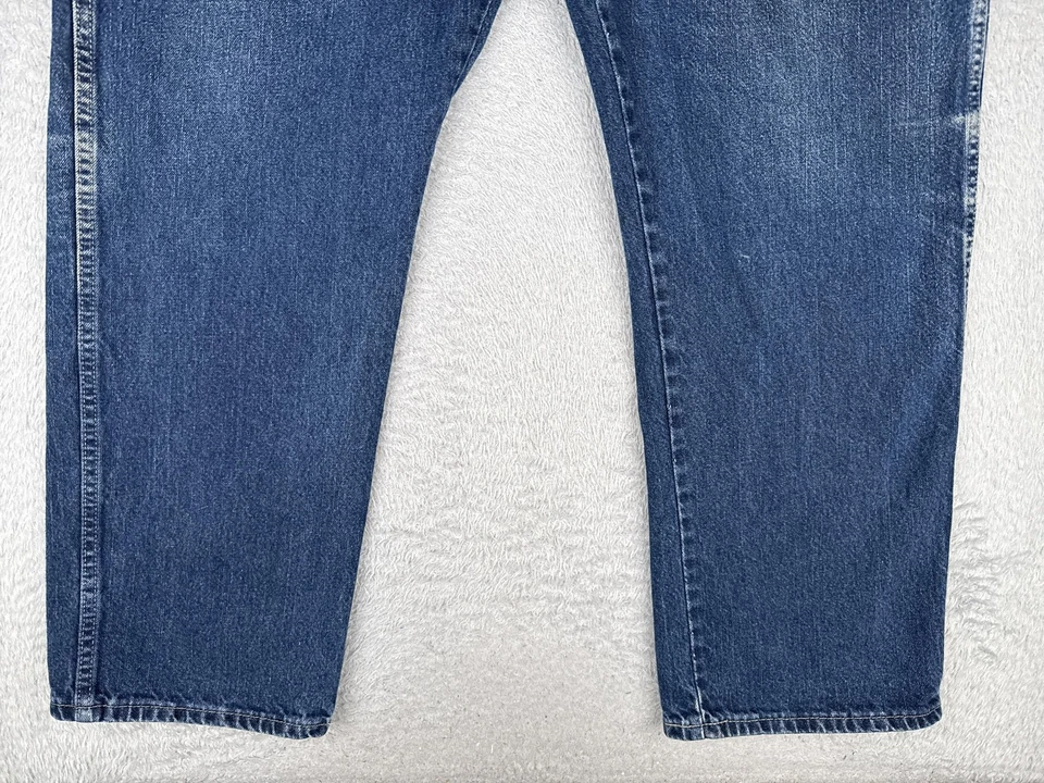 Dickies Jeans Mens 44x32 Blue Denim Straight Leg Zip Fly 5 Pocket Workwear - Image 2 of 4