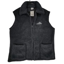 Chaleco polar de colección hecho en Canadá Par Filmar PILOT L Hombres Negro Cremallera completa Gorpcore NUEVO