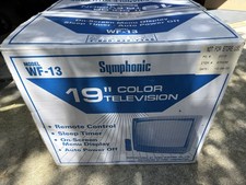 NEW Symphonic WF-13 19 in CRT TV 480i NTSC RF Coaxial Built-in Speakers RARE