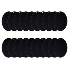 Acrylic Circle Blanks 2 Inch, 20 Pack Round Disc Ornaments with Hole, Black
