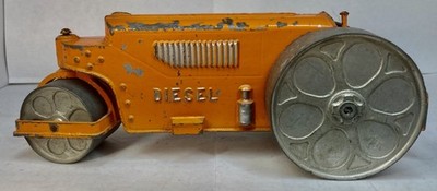 Original Cast Metal 10 Inch ''Hubley'' No. 480 ''Diesel'' Road Roller: Made in USA !