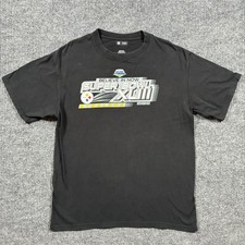 Pittsburgh Steelers Super Bowl XLIII T Shirt Mens Large Black NFL Team Apparel