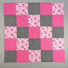 NEW Handmade Ballerina Patchwork Quilt Baby Girl Blanket Dancecore Glitter 39x40