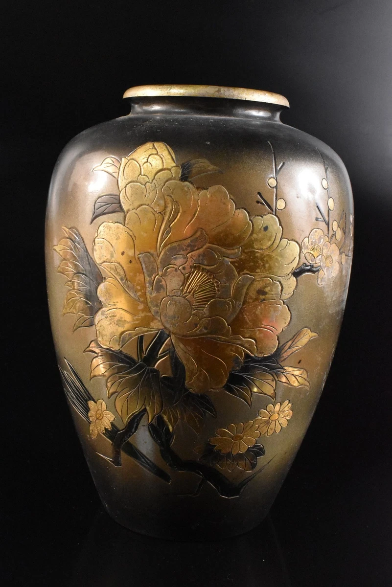 铜日本古董花瓶| eBay