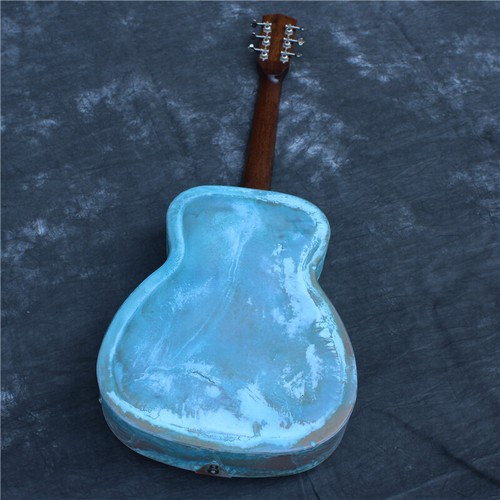 Jonathan Patina Brass Finish Duolian Resonator Guitar - Picture 11 of 12
