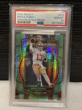 2022 Panini Select Brock Purdy Club Level Dragon Scale Prizm /89 RC PSA 10