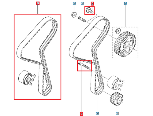 Set Transmisión A Cinturón para Nissan Qashqai - Renault Original 7701477028 - Bild 2 von 9