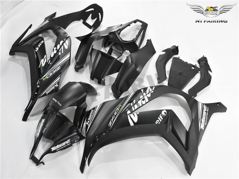 Carenado Ninja negro mate de inyección NTU apto para Kawasaki 2011-2015 ZX10R c045 Foto 3 de 4