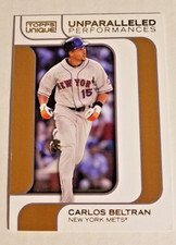 Carlos Beltran 2009 Topps Unique Unparalleled Gold 25/25 NY Mets #13 Astros A5