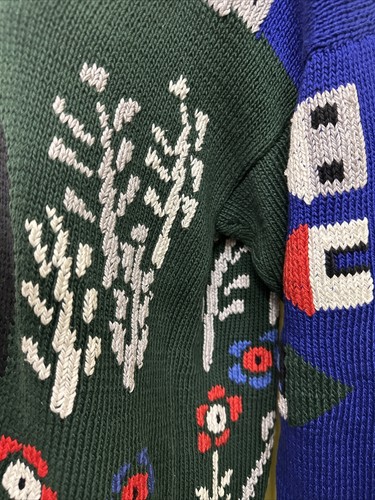 M Vintage 1989 BEREK MARTA D. NYC Pima Cotton FOLKLORE Sweater LOW MILES Uruguay - Picture 6 of 15