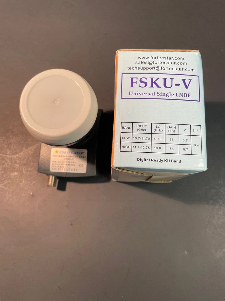 Fortec Star FSKU-V Universal Único LNB Digital Listo KU Banda Ganancia 56 N.F 0.4 Foto 2 de 4