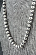 Sterling Silver Navajo Pearl Necklace 18" - Dorinda Mariano