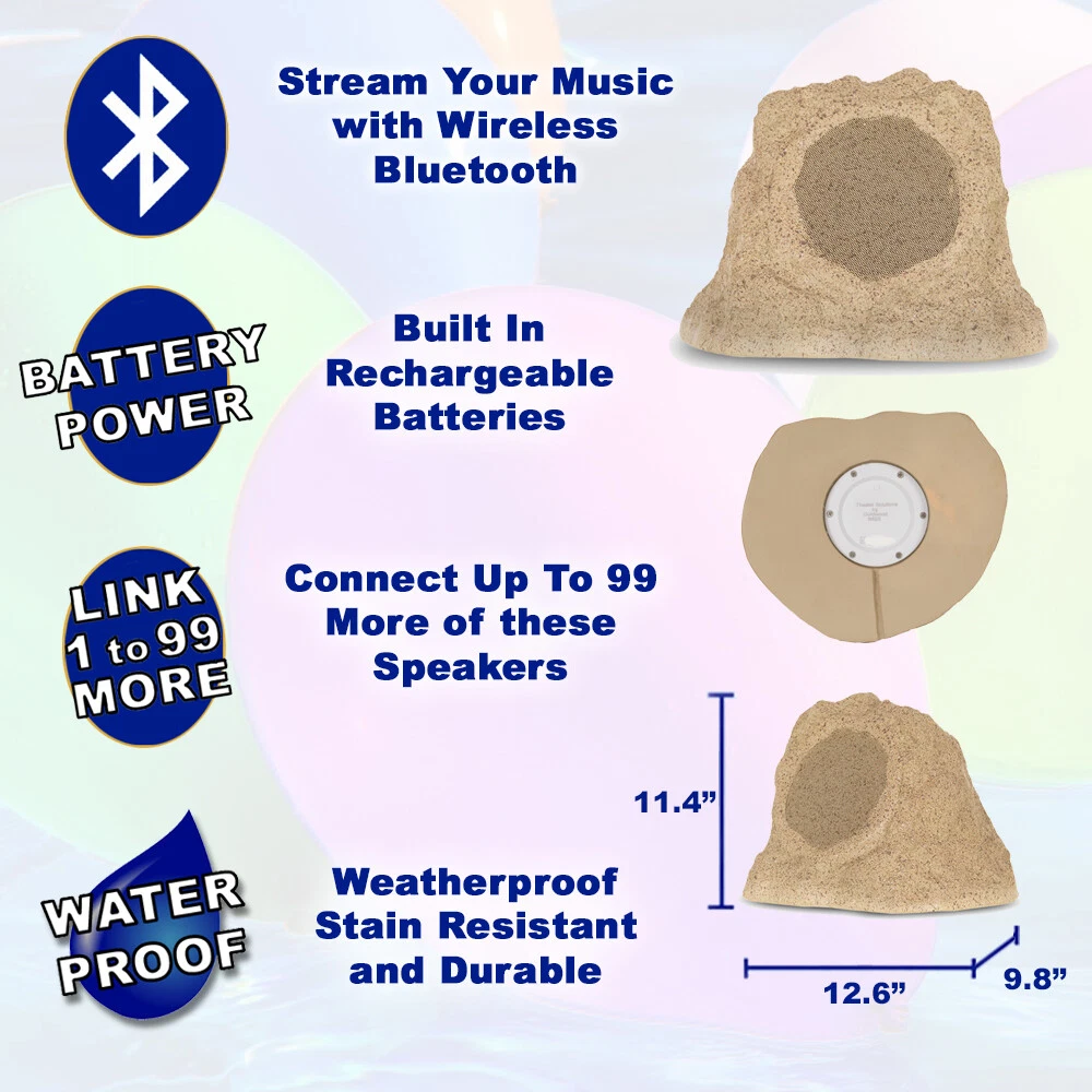 Theater Solutions Wireless 100W Rechargeable Bluetooth Rock