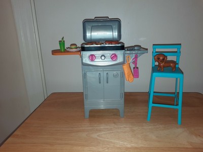 barbie bbq grill furniture & accessory set