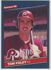 1986 Leaf Donruss - TOM FOLEY - #549 - Philadelphia Phillies BOX FRESH