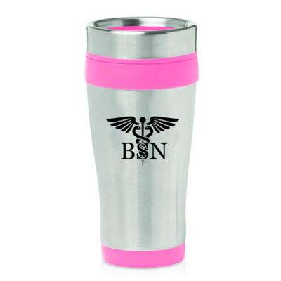 Stainless Steel Insulated 16oz Travel Mug Coffee Cup BSN Bachelors Science Nurse