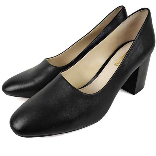 Black Zeldia Block Heel Pumps 9M | eBay