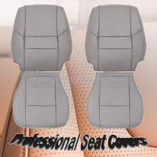 For 2000-2007 Toyota Sequoia Driver Passenger Bottom Top Leather Seat Cover Gray