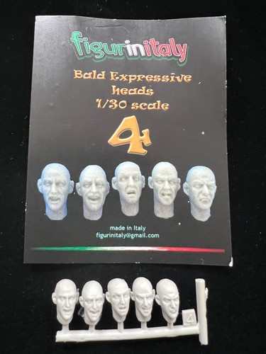FigurInItaly - Bald Expressive head set 4 - 1/30th - FI-T4 - Picture 5 of 5
