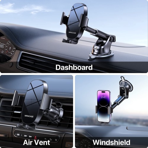 3-in-1 Cell Phone Holders for Your Car, Universal Car Phone Holder Mount for ... - Photo 2 sur 7