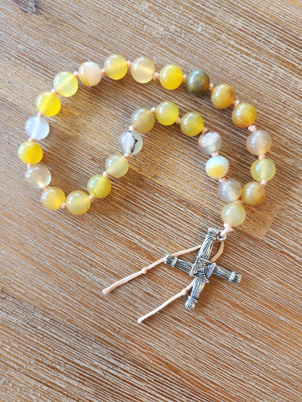 Brigid Brighid Cross Pagan Goddess Rosary Prayer Beads