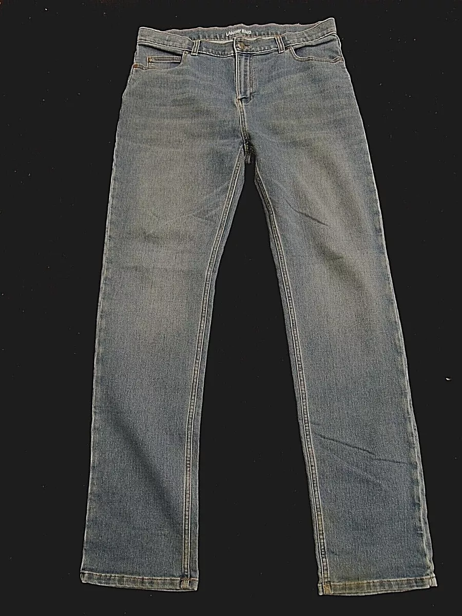 Lands End Jeans 20 HUSKY Boys Blue Denim Stretch C14