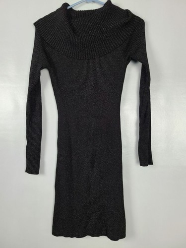Bebe Sweater Dress Size Large Black 