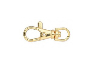 Authentic 4 LARGE GOLD PLATED LANYARD ID BADGE HOLDER CLIPS