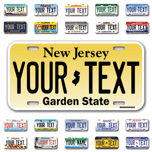 Custom state License Plates with personalized text Car 12x6- Moto 7x4 - Bike 6x3 - Picture 340 of 570