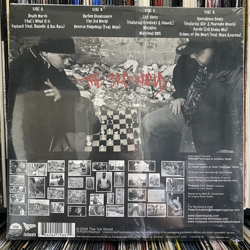 IMMORTAL TECHNIQUE - THE 3RD WORLD (VINYL 2LP) 2008 RARE!! RAS KASS + CHINO XL - Picture 2 of 2