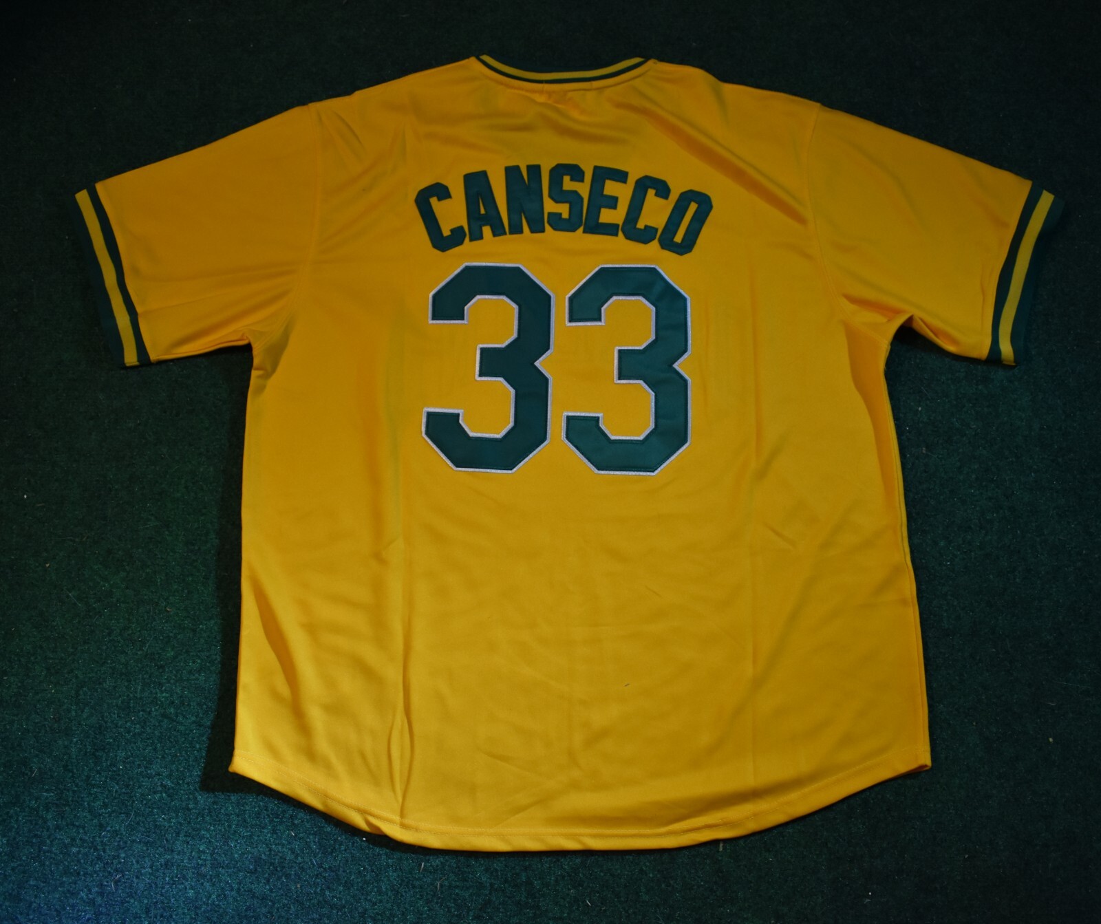 New With Tags! Jose Canseco Yellow Oakland A's Baseball Jersey Adult