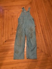 Carhartt Light Blue 100 Year 1989 Mens 34x32 Anniversary Canvas Bib Overalls