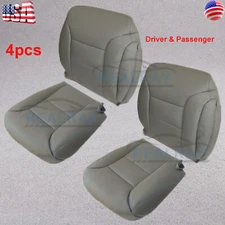 For 1995 1996 1997 1998 1999 Chevy Tahoe Suburban Gray LEATHER Front Seat Covers