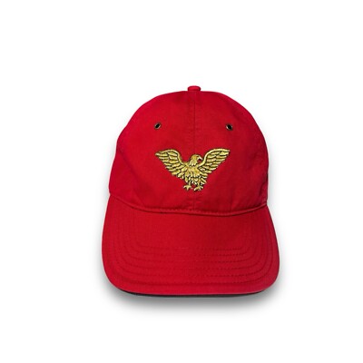 Vintage Levi's Strauss Men's Leather Strap Adjustable Hat Red