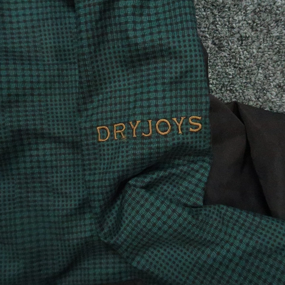 Footjoy Jacket Mens Large Green Black Plaid DryJoys FJ Full Zip Pockets - Image 4 of 4