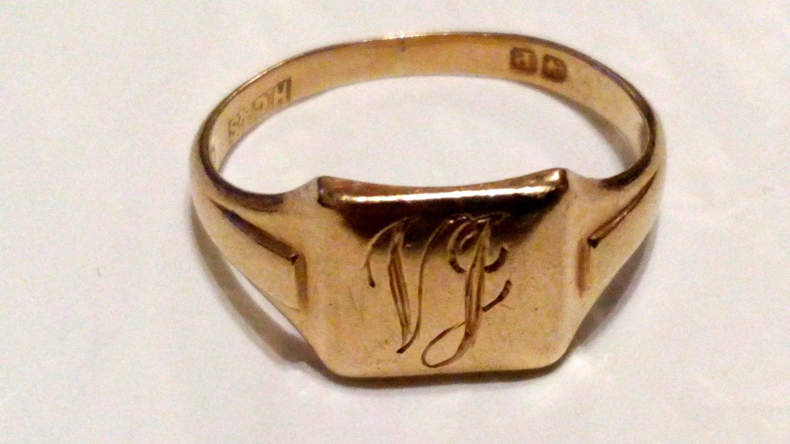 VICTORIAN 9ct Yellow Gold RECTANGULAR Shaped Face… - image 1