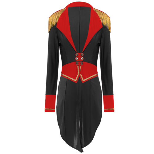 AU Women's Jacket Circus Blazer Ringmaster Halloween Coat Performance Tailcoat - Picture 24 of 46