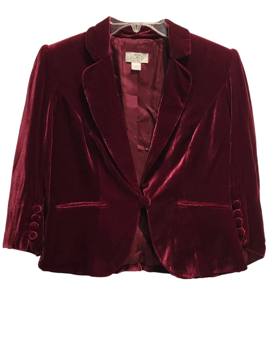 Loft top velvet blazer