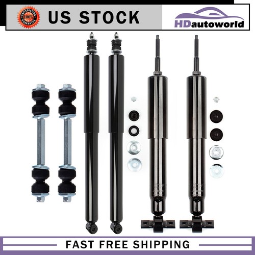 For 1997-2003 Ford F-150 2WD Front & Rear Shock Absorbers + Sway Bar Links Set - Picture 2 of 4